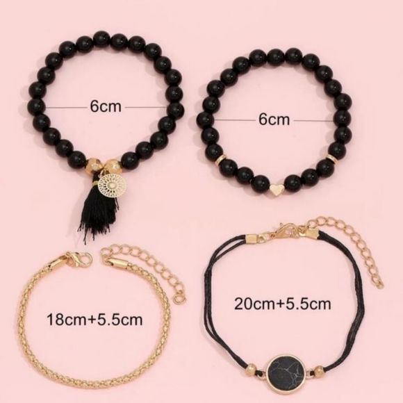 4 Piece Boho Tassel Bracelet Set! - Picture 2 of 3